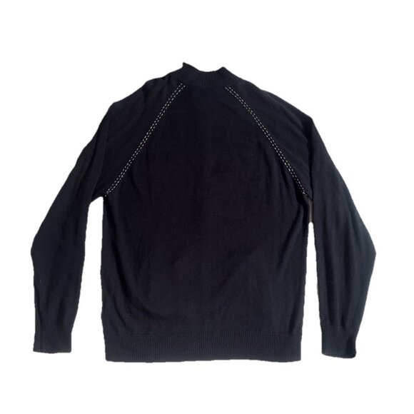 True Religion Cashmere Cotton Zip-Up Sweater Black Size L - Picture 4 of 6